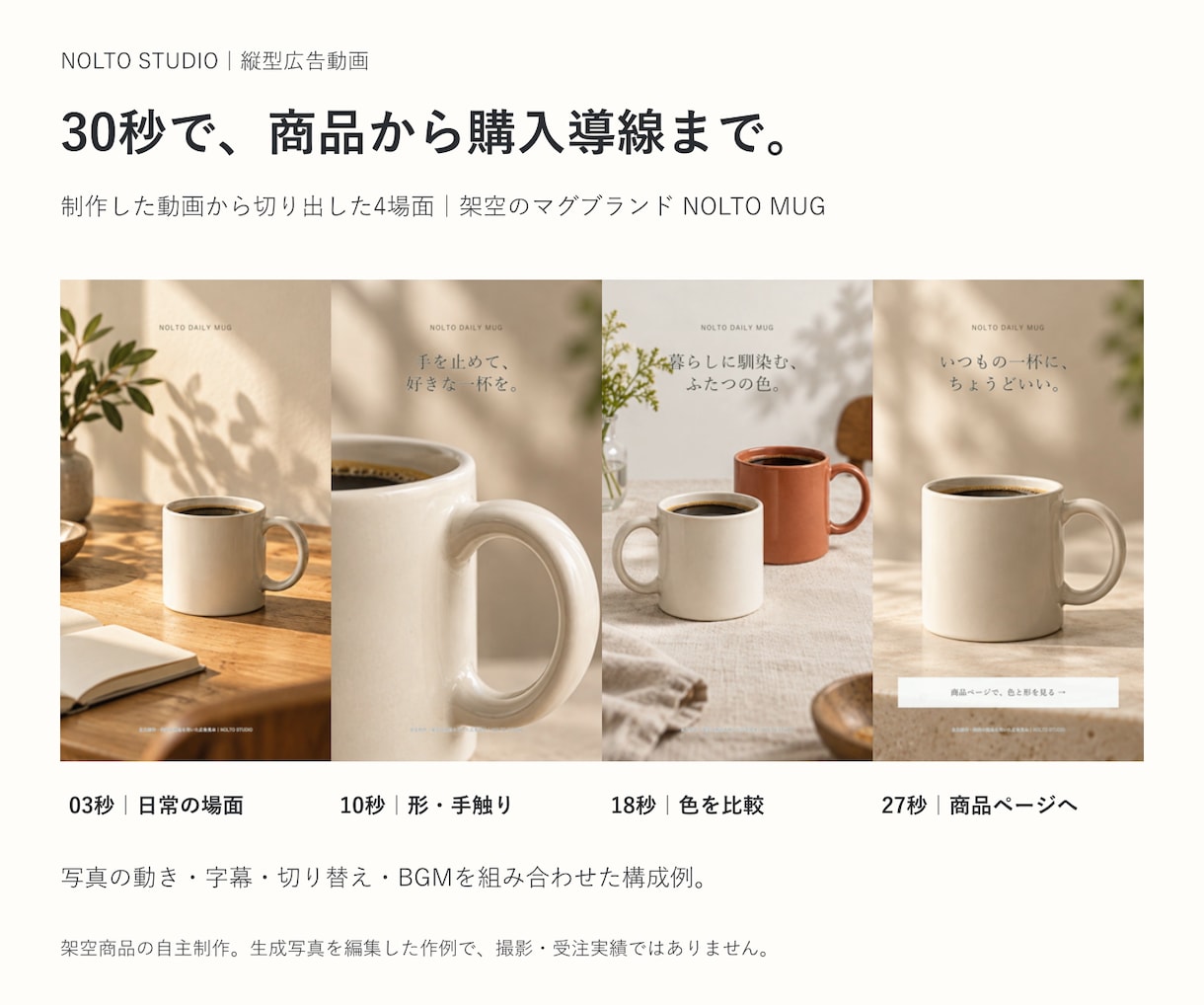 冒頭3案付きの縦型広告動画を制作します 本編共通・冒頭違いのMP4を3本。台本から制作 イメージ2