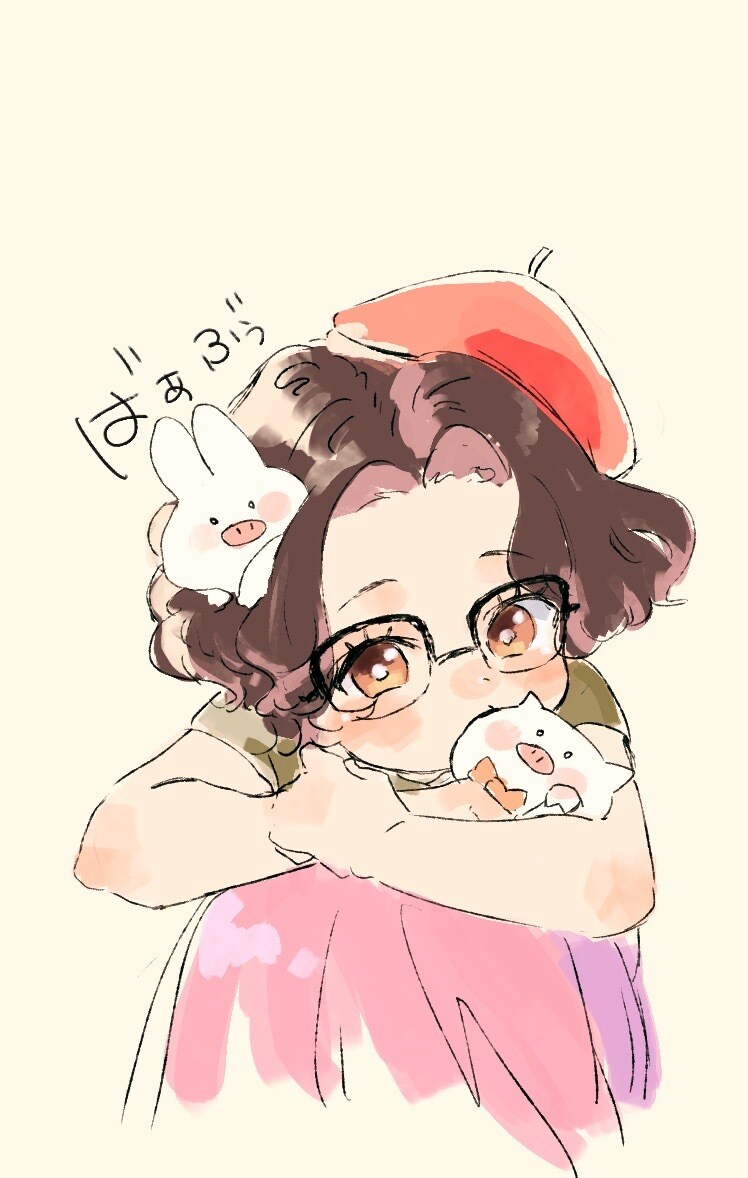 可愛い暖かいを追求したイラスト作成いたします シンプルな背景無料。Twitter、インスタ等SNSにどうぞ イメージ1