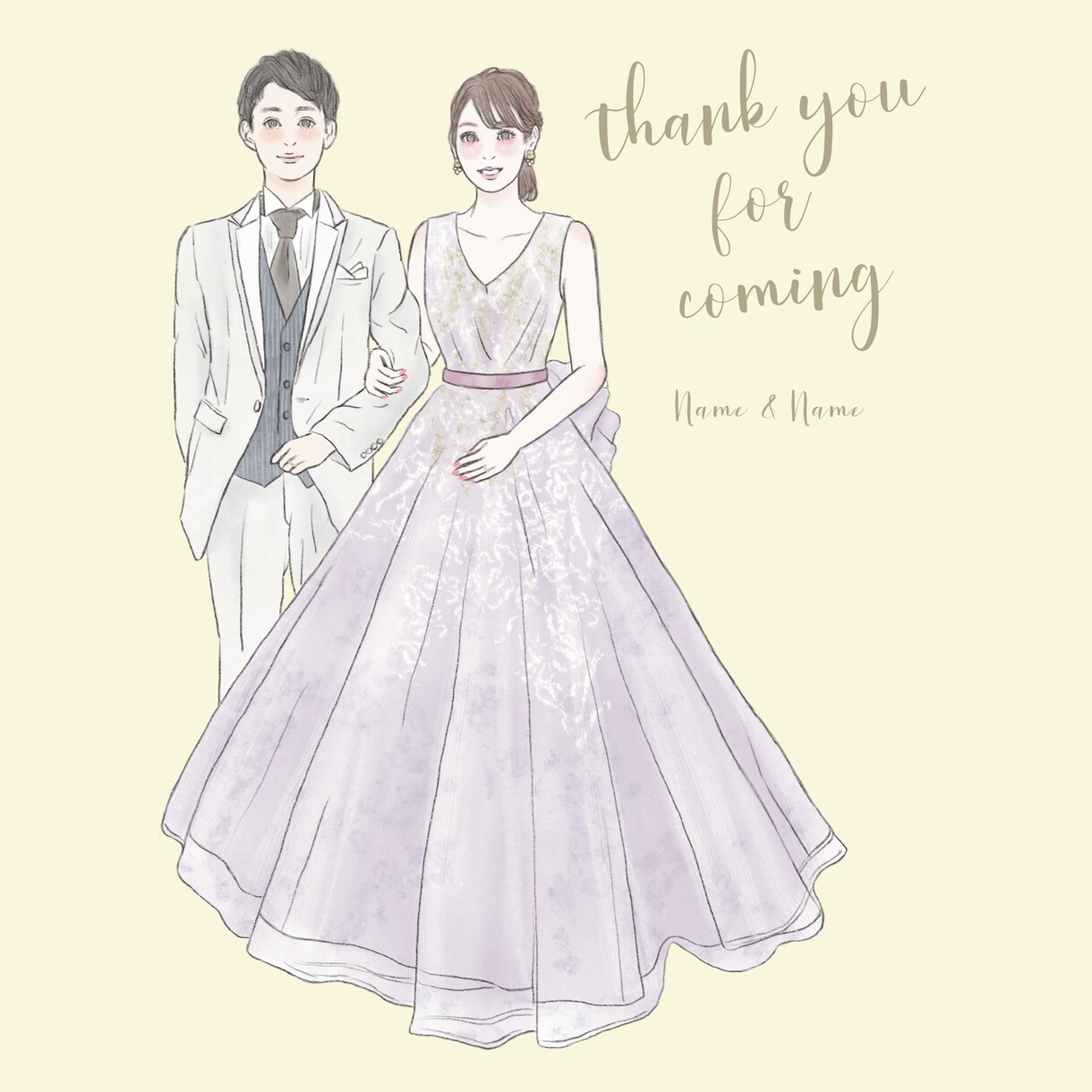 おしゃれな似顔絵ウェルカムボードを作成します 家族婚・親族婚にも｜優しい水彩タッチでお描きします イメージ8