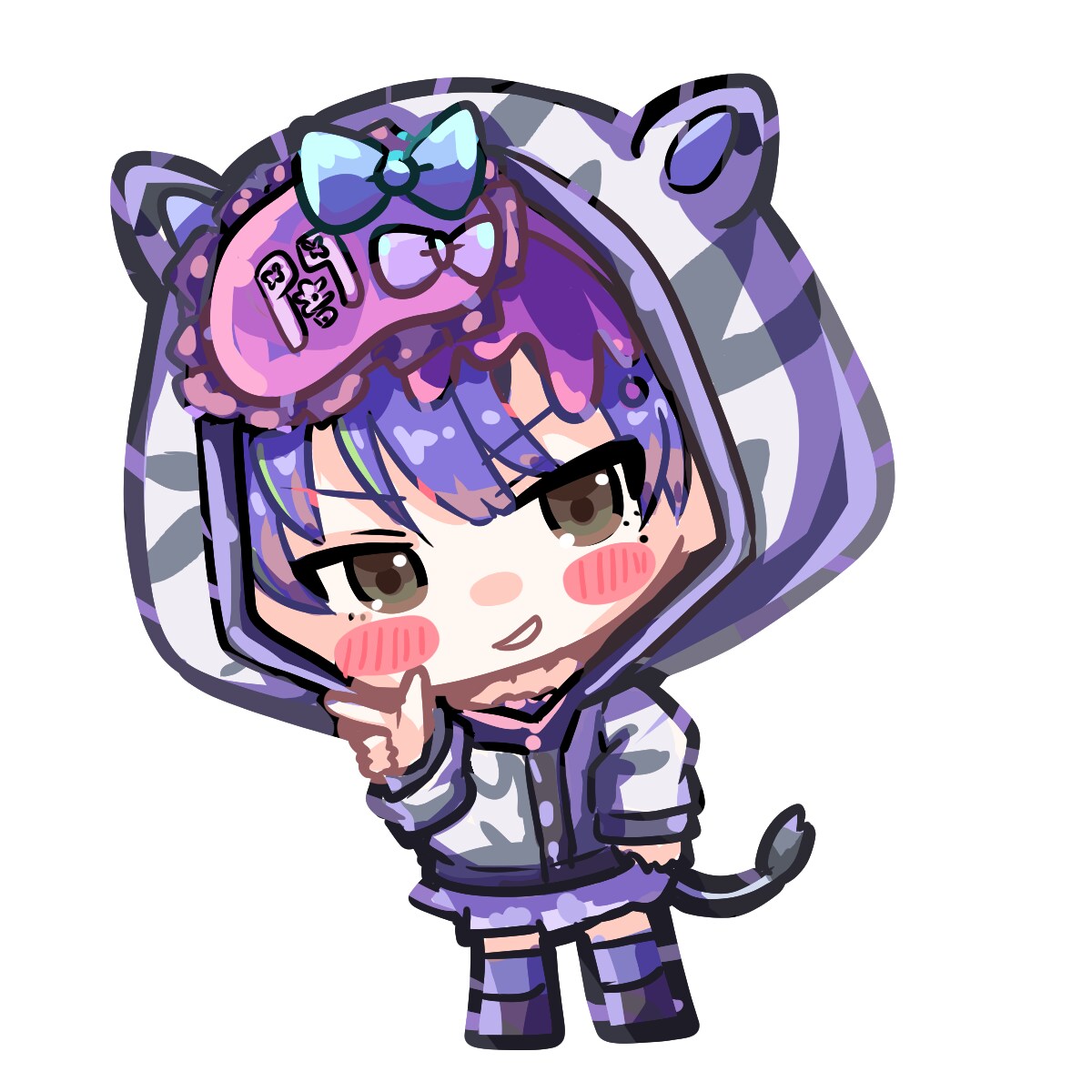 可愛いディフォルメイラスト描きます 髪がつやつやのデフォルメ（全身）イラストを描きます イメージ9