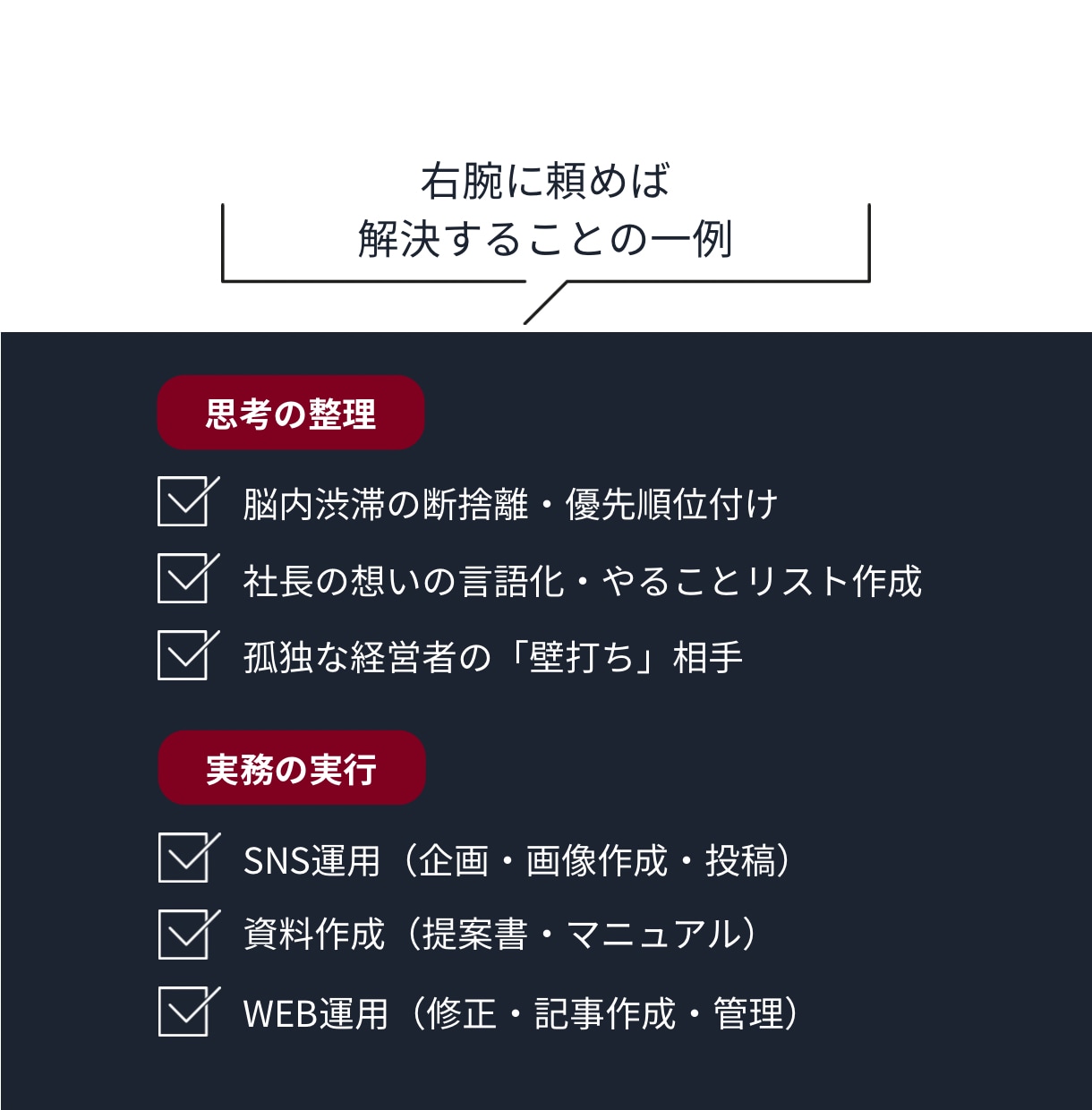 採用より安く即戦力。思考整理と実務を担います SNS・資料作成・WEB運用。次の一手を支える右腕 イメージ3