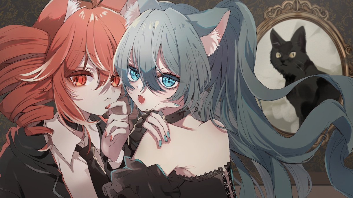 可愛い女の子のイラスト、キャラデザ描きます Vや歌ってみた動画などにイラストが欲しいかた！ イメージ2