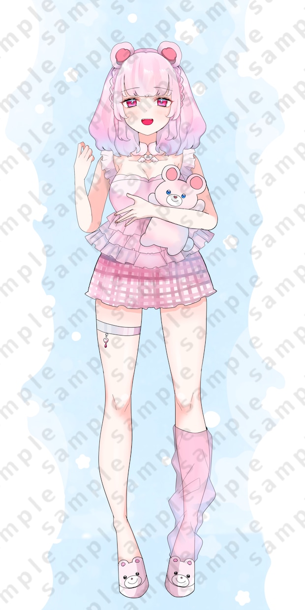 ゆめかわくま系IRIAM用立ち絵お売りします ver.1専用、動作確認済み、口の動きだけ調整願います。 イメージ2