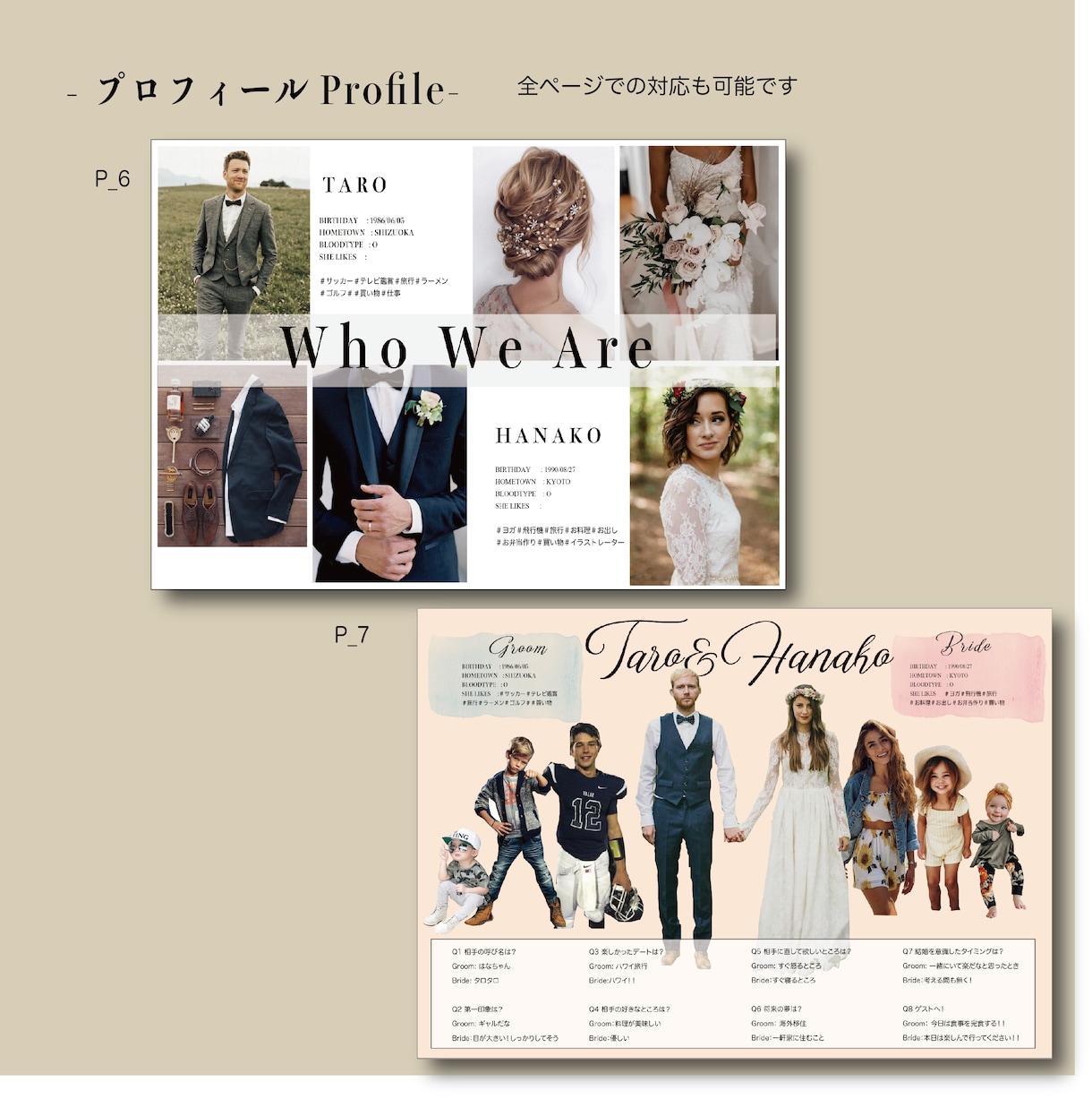 結婚式プロフィールブック 席次表作成します 海外雑誌のような感覚で、ゲストに楽しんで頂けるような一冊に イメージ9