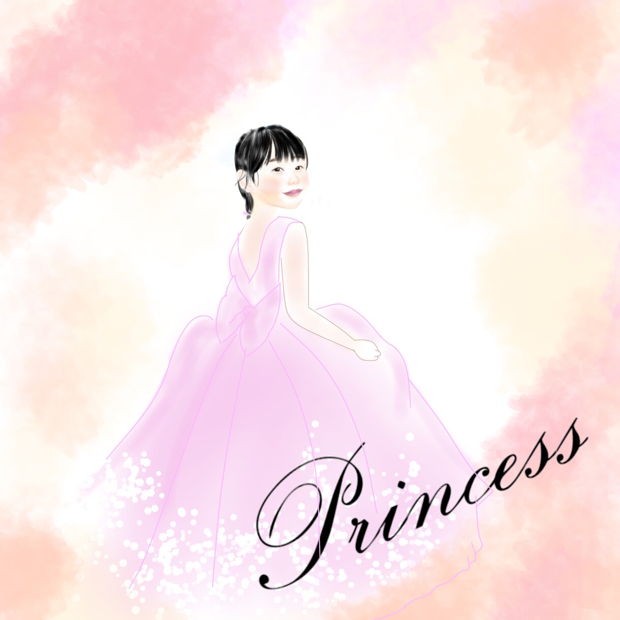 子供の誕生日におすすめ。プリンセス似顔絵描きます 憧れのプリンセスに早変わり。子供の誕生日プレゼントにおすすめ イメージ2
