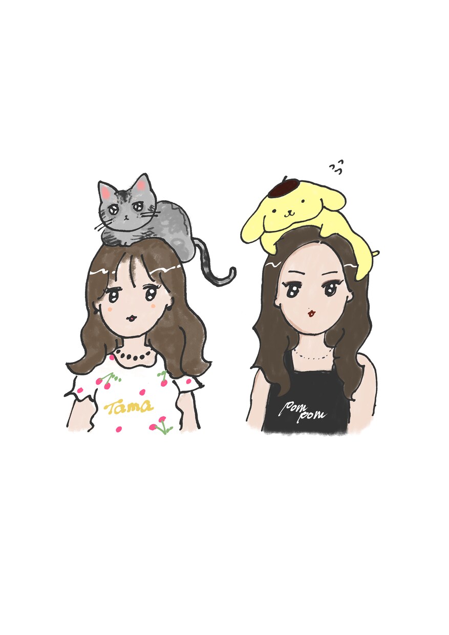 似顔絵・のっけてイラストを描きます 頭に好きなものを乗せた似顔絵のイラストです イメージ2