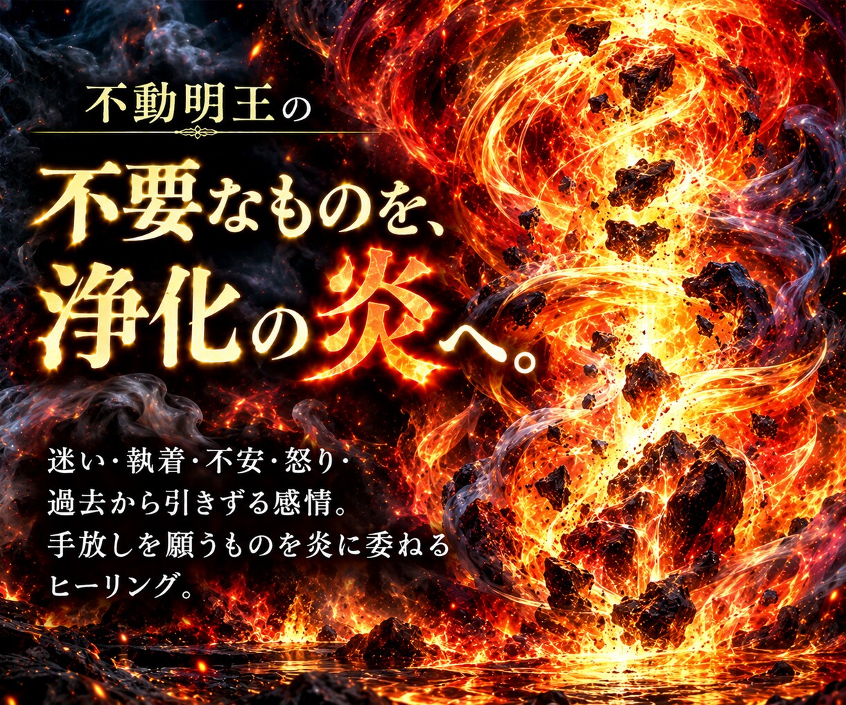 不動明王の炎で不要なものを手放します もう、手放したい。迷いも執着も、炎に委ねてスッキリ イメージ5