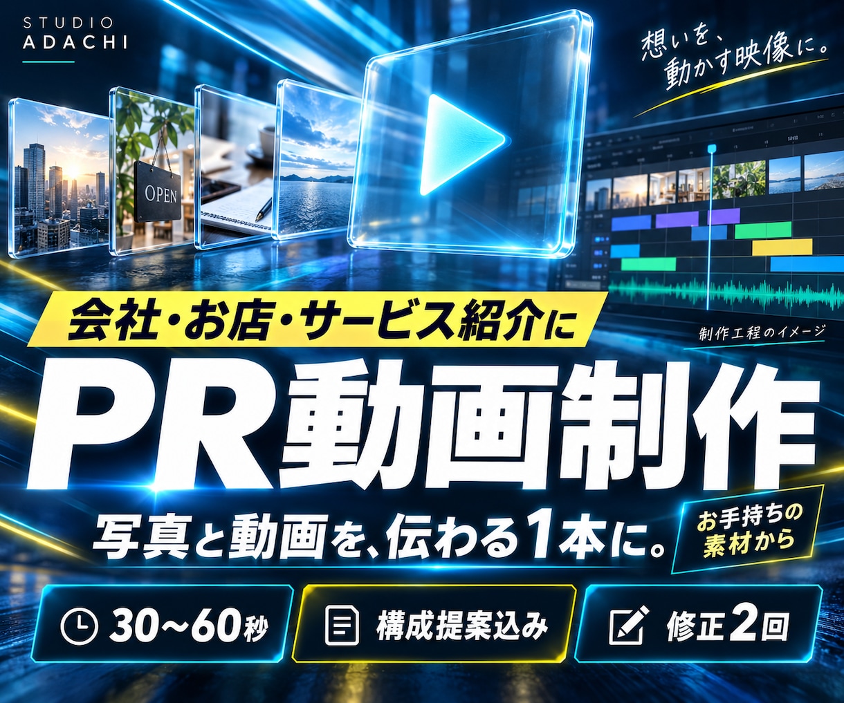 会社・商品・サービスのPR動画を制作します 30〜60秒で、伝えたい魅力を見やすく整理 イメージ1