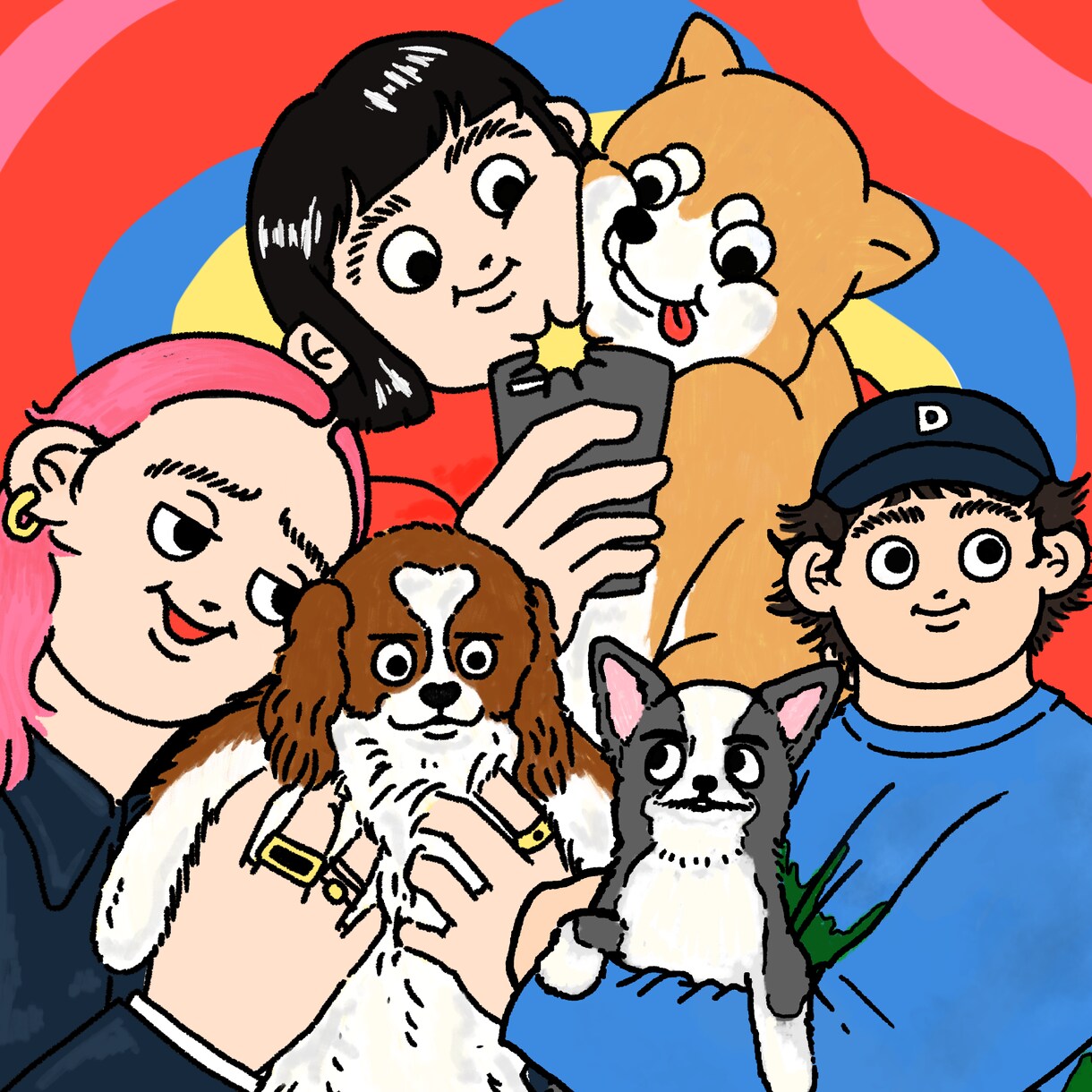 オシャレでシュールなアイコン・挿絵など描きます おしゃれでちょっとシュールでポップなイラスト、得意です！ イメージ1