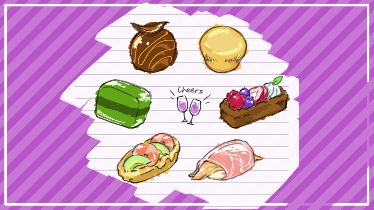 フードメニューのイラストを制作します 新商品や看板メニューなど、PRしたい商品のイラスト描きます！ イメージ2
