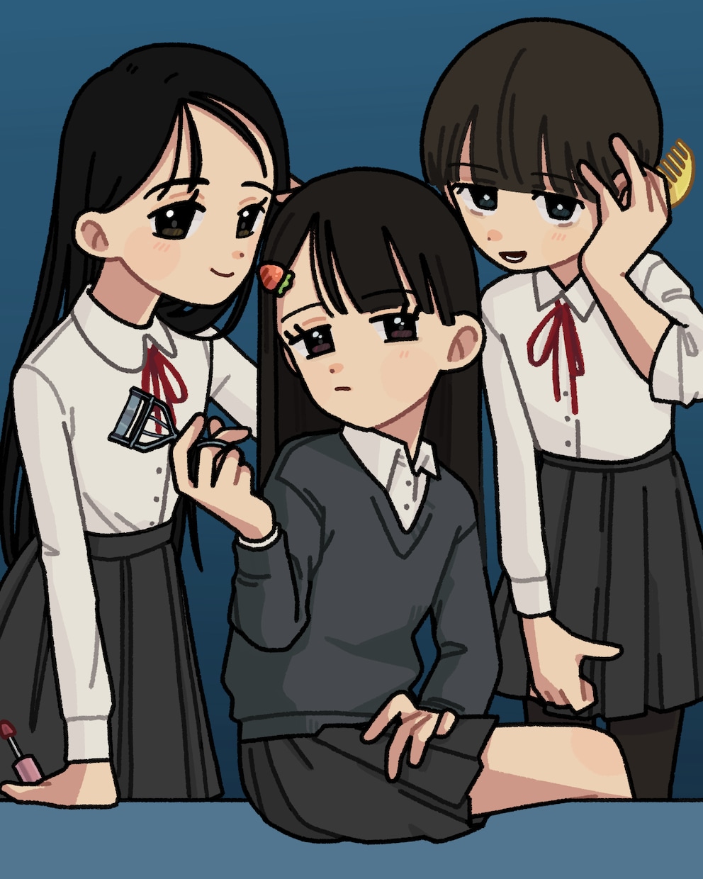 Y2Kニュアンス女子描きます 韓国アイドルみたいなアンニュイかわいい  