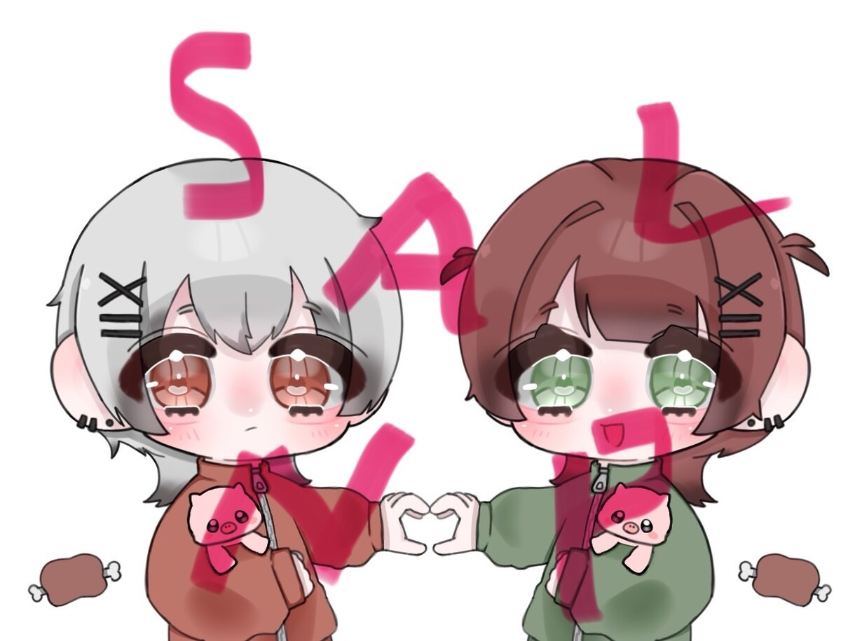 量産のイラストを描かせていただきます 量産イラスト　ペア画　SNS⭕️ イメージ1