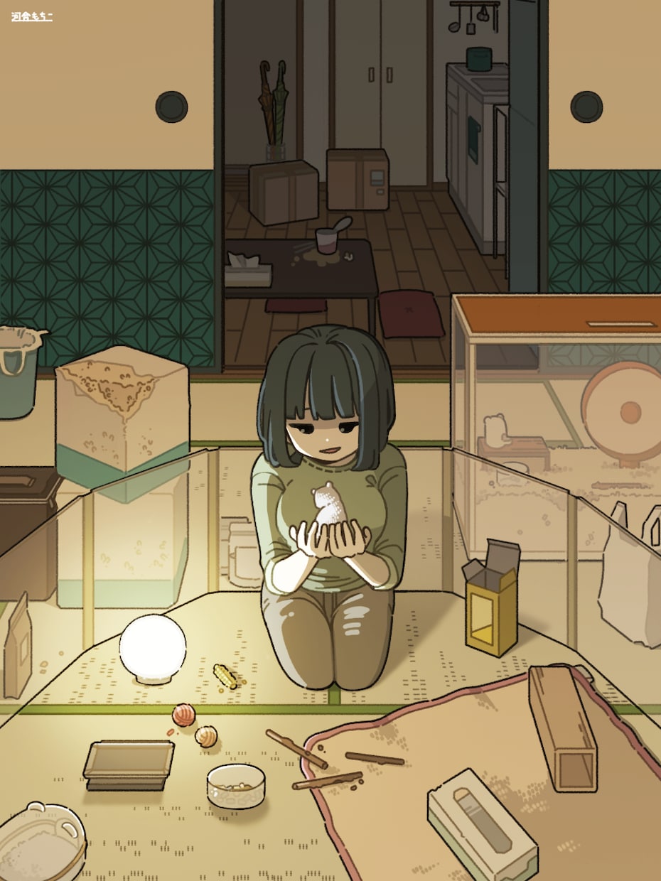 物語を感じる背景込み一枚絵を制作します キャラクターの日常や思い出を、温かな空気感とともに描きます イメージ3