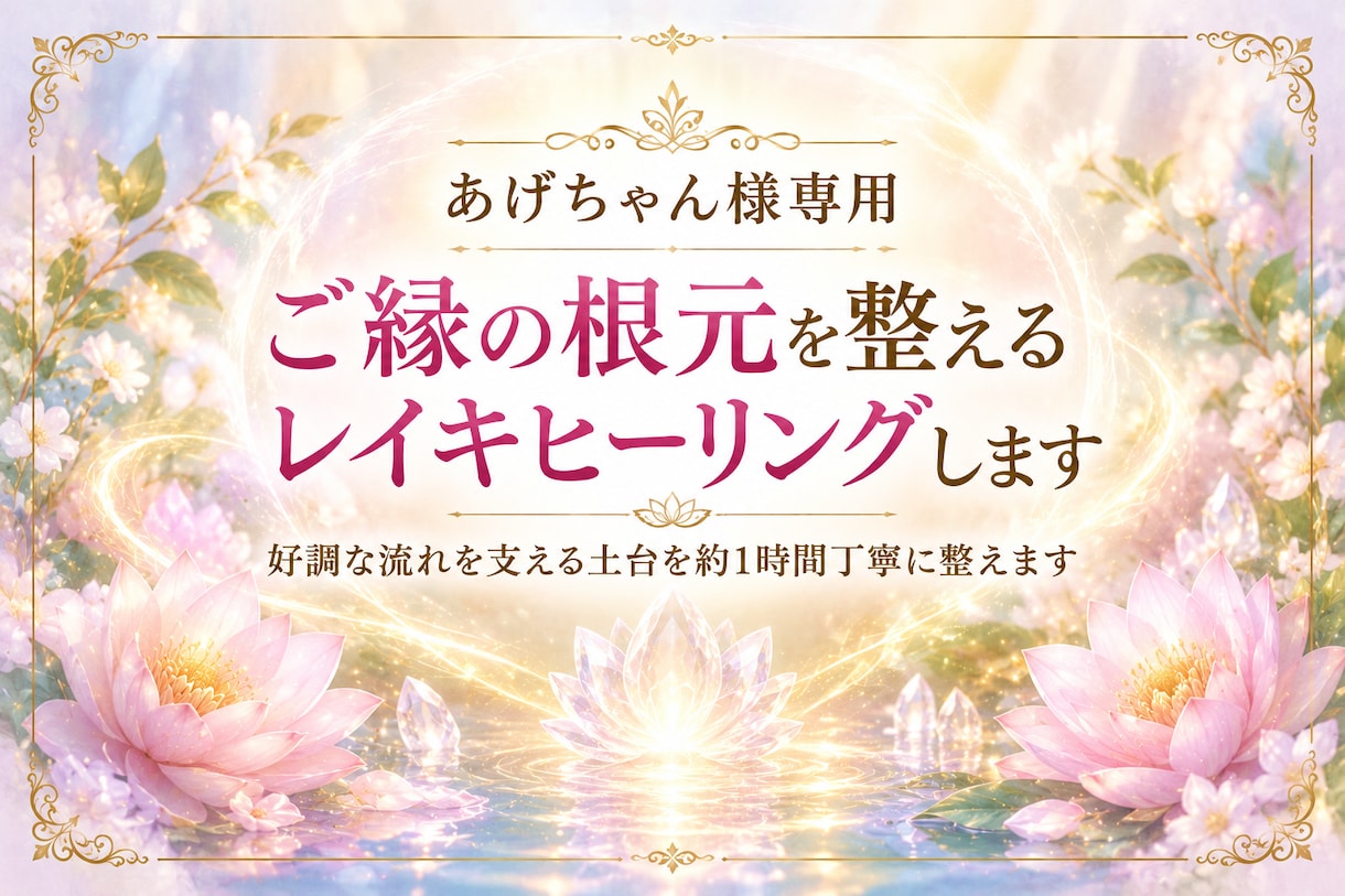 あげちゃん様専用|縁の根元にレイキヒーリングします 好調な流れを支える土台を約1時間丁寧に整えます イメージ2