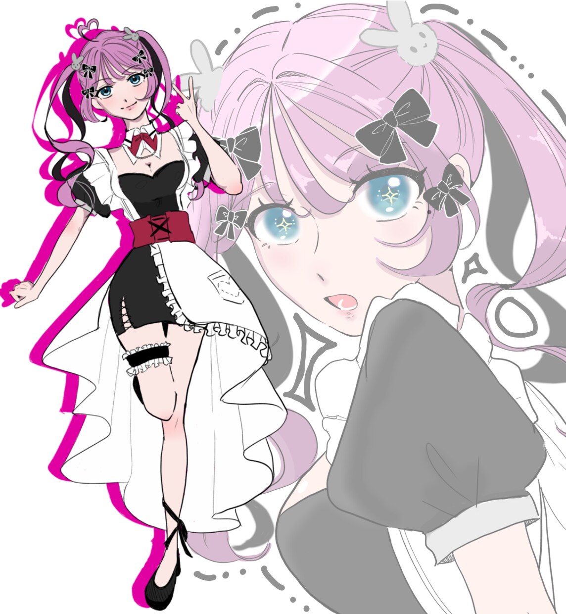 Vtuber配信者さん必見！イラスト制作します 立ち絵・一枚絵・ちびキャラ、キャラクターデザインも相談可能！ イメージ1