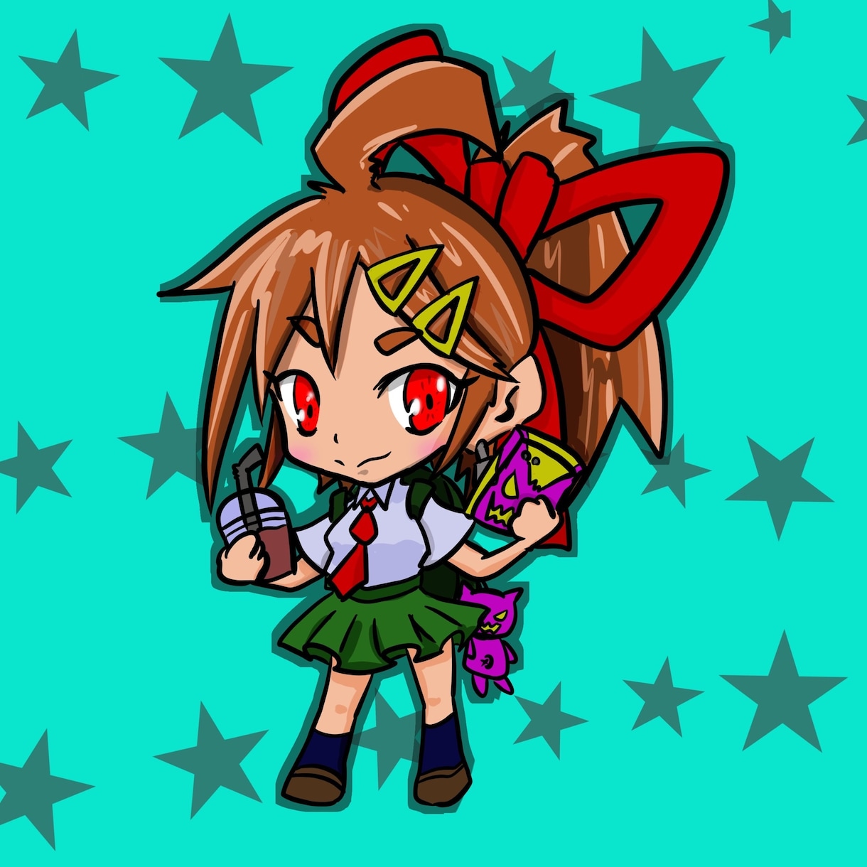 パッと目を引く！ポップで可愛いミニキャラ作ります アイコン・配信用立ち絵・live2D用などに！商用利用可！ イメージ7