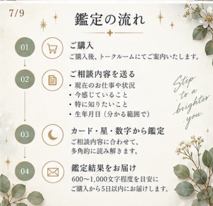 今の仕事・適職・自分らしい働き方を読み解きます カード×星×数字から、あなたの才能とこれからの方向性を鑑定 イメージ7