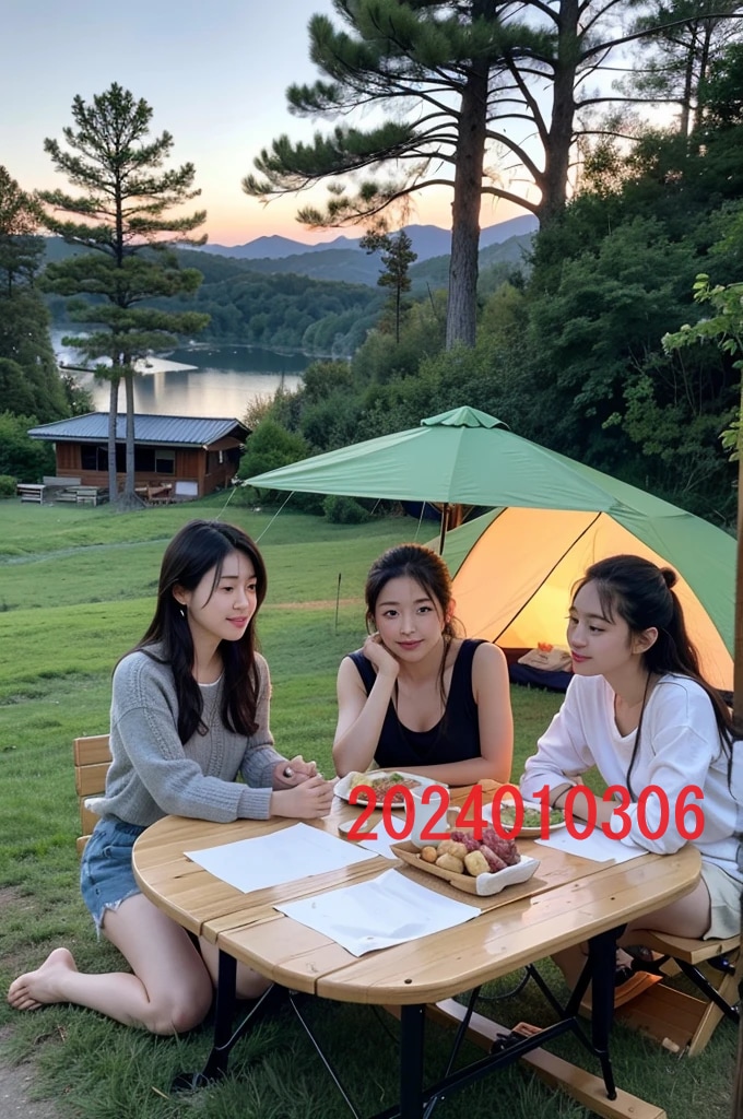 AIで作成したキャンプの女子高生写真を販売します 実写では撮影・商用利用が難しいキャンプを楽しむ女子高生写真 イメージ6