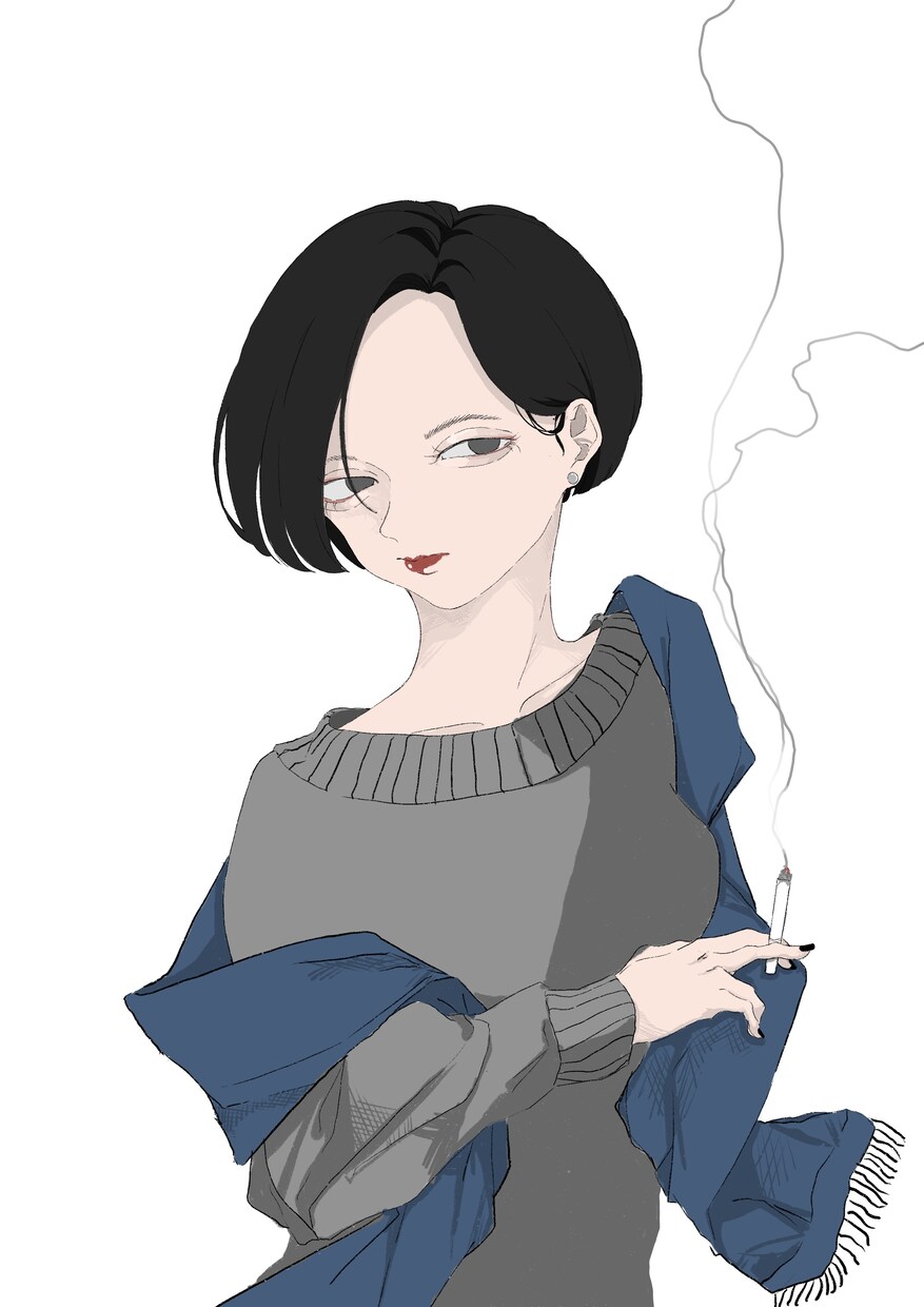 初出品の限定依頼を請け負います アンニュイな世界観のイラスト描きます。 イメージ1