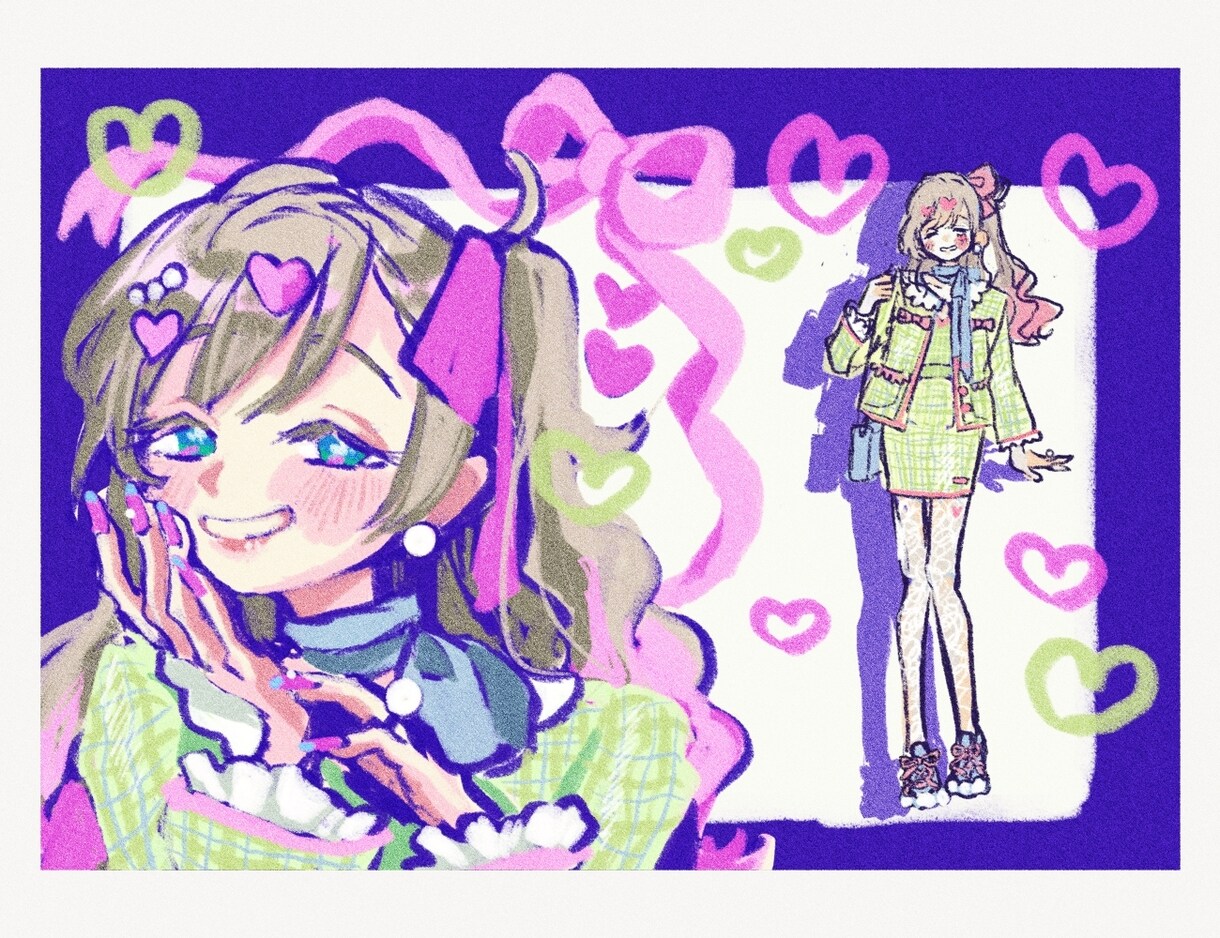 手軽にうちの子の別衣装が見られます 顔+ファッションのイラストを描きます。 イメージ4