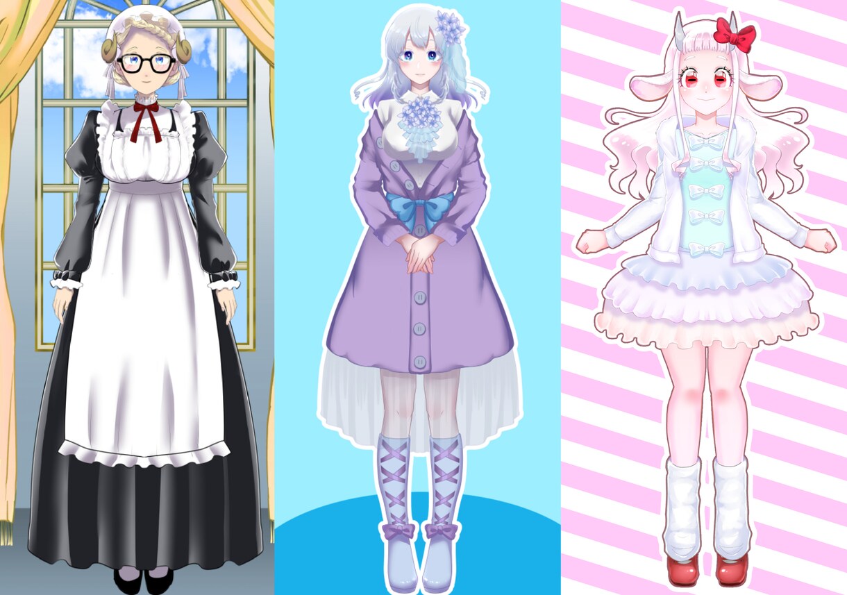 TRPG等に使用する立ち絵を描かせていただきます キャラクターデザインから差分作成まで イメージ3