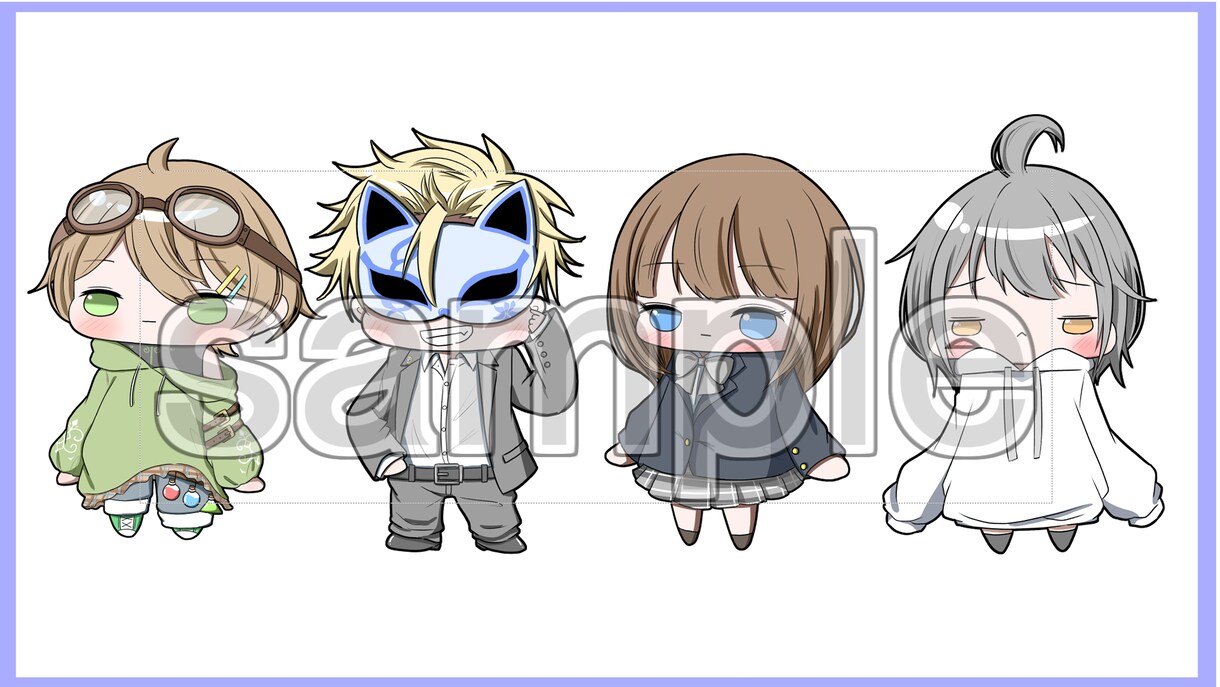 かわいいミニキャラ描きます 動画の立ち絵、アイコンなどに！ イメージ5