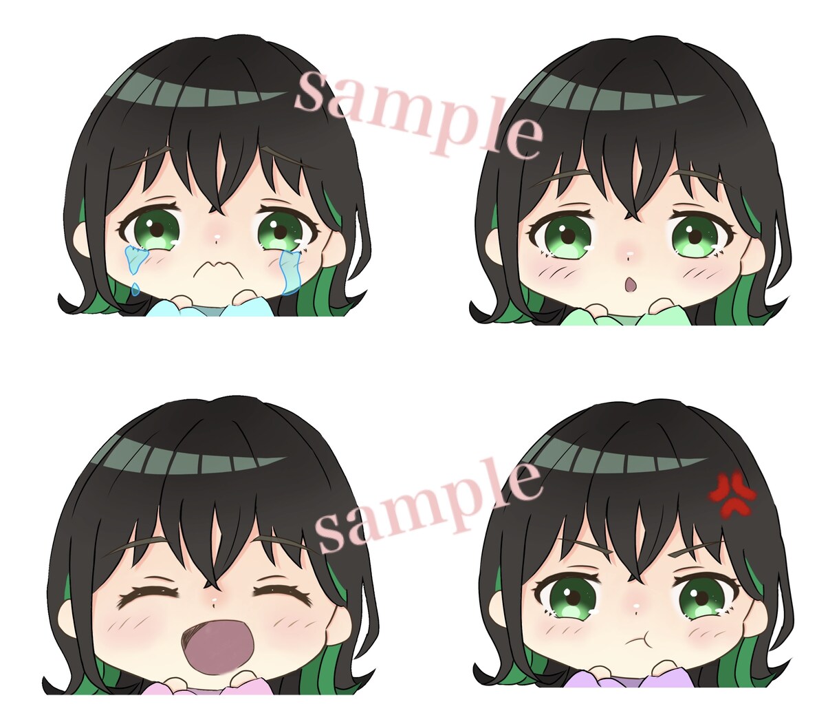 アイコン、ヘッダー、スタンプ描きます デフォルメ〜通常のイラストまでなんでも対応致します。 イメージ1