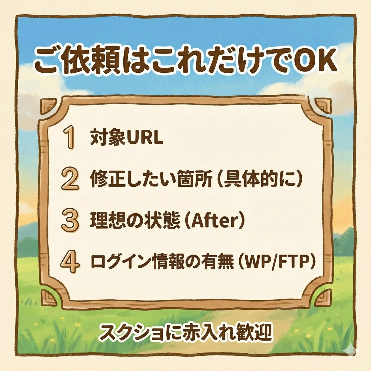 5名限定 ・HTML・CSSの修正・調整代行します 1箇所まで対応！現役Web制作者が崩れや記述ミスを即修正 イメージ3