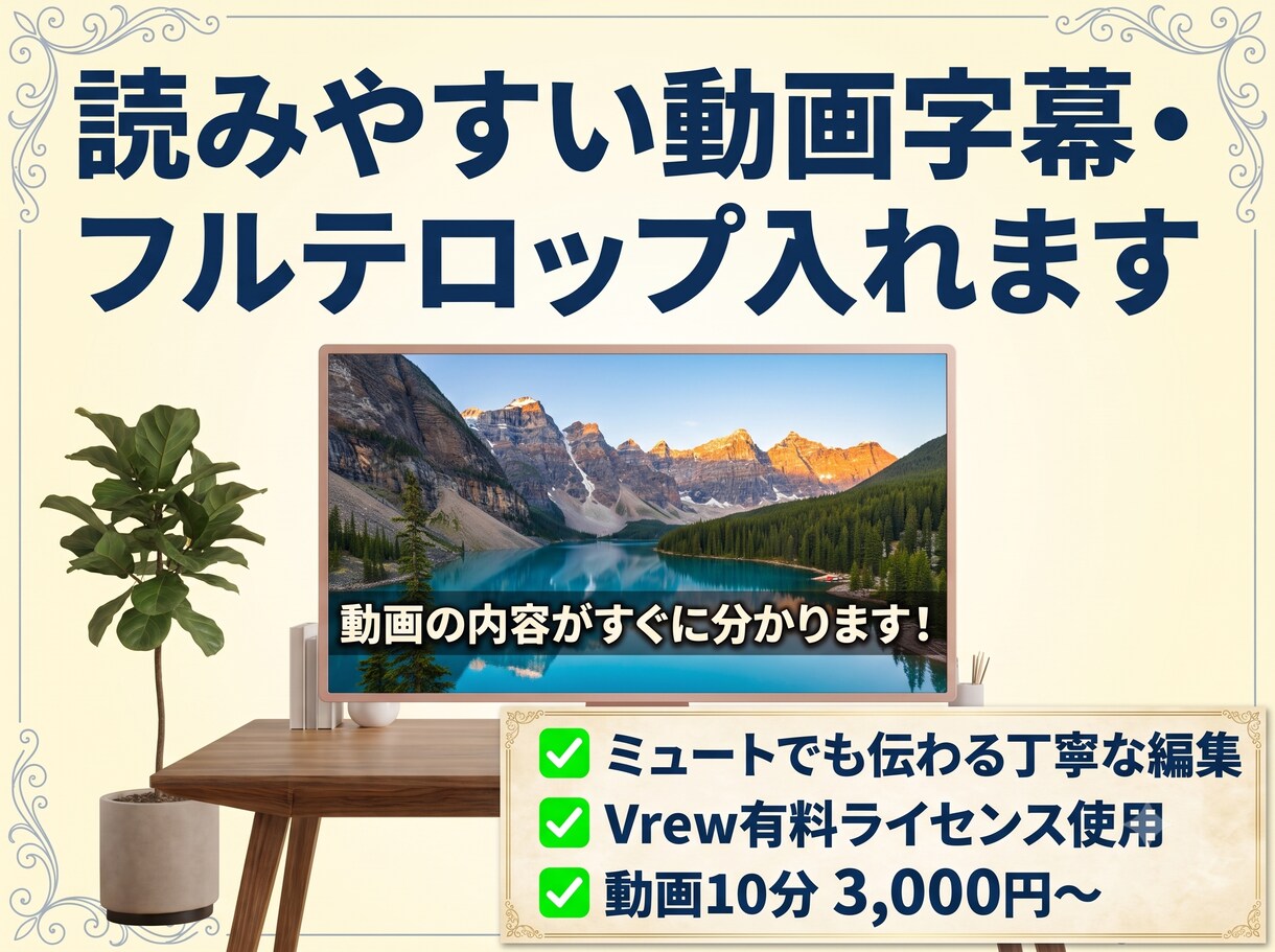 動画字幕・フルテロップ提供します 丁寧に見やすいシンプルな字幕入れます イメージ1