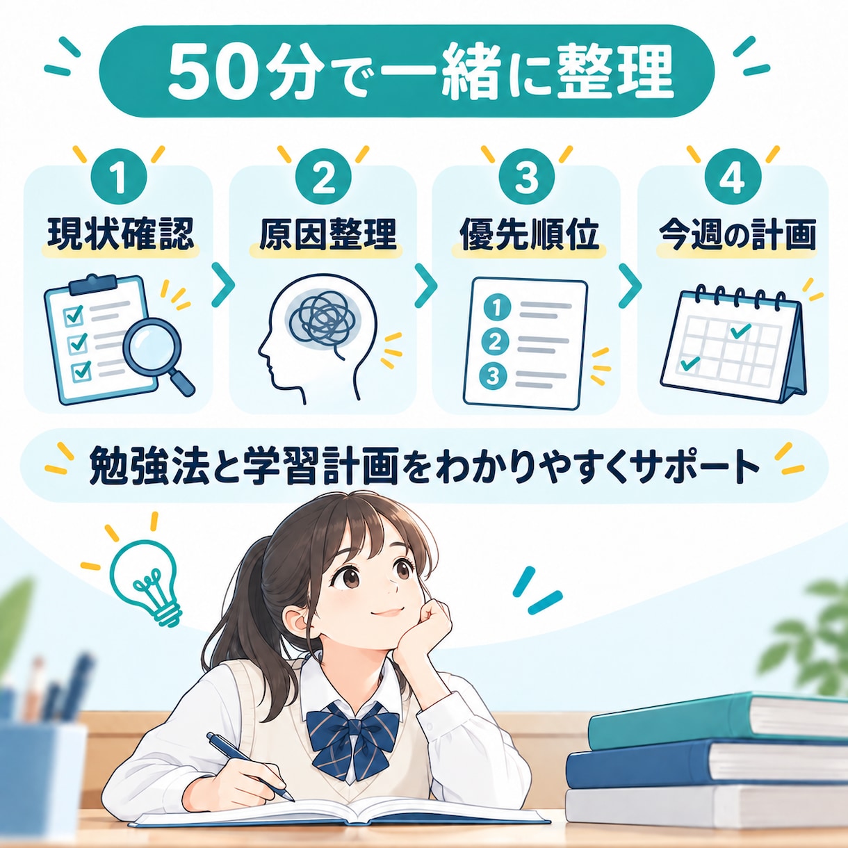 中高一貫校生の勉強を50分で整理します 医学部生が勉強法と今週の計画を一緒に整理 イメージ3