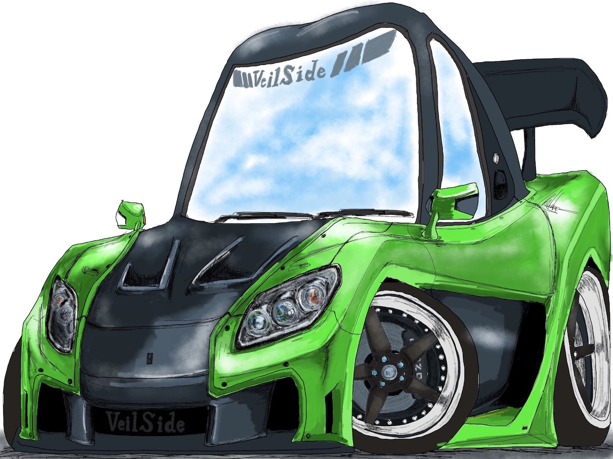 大切な愛車のイラスト描きます プレゼントにいかがでしょうか？ イメージ1