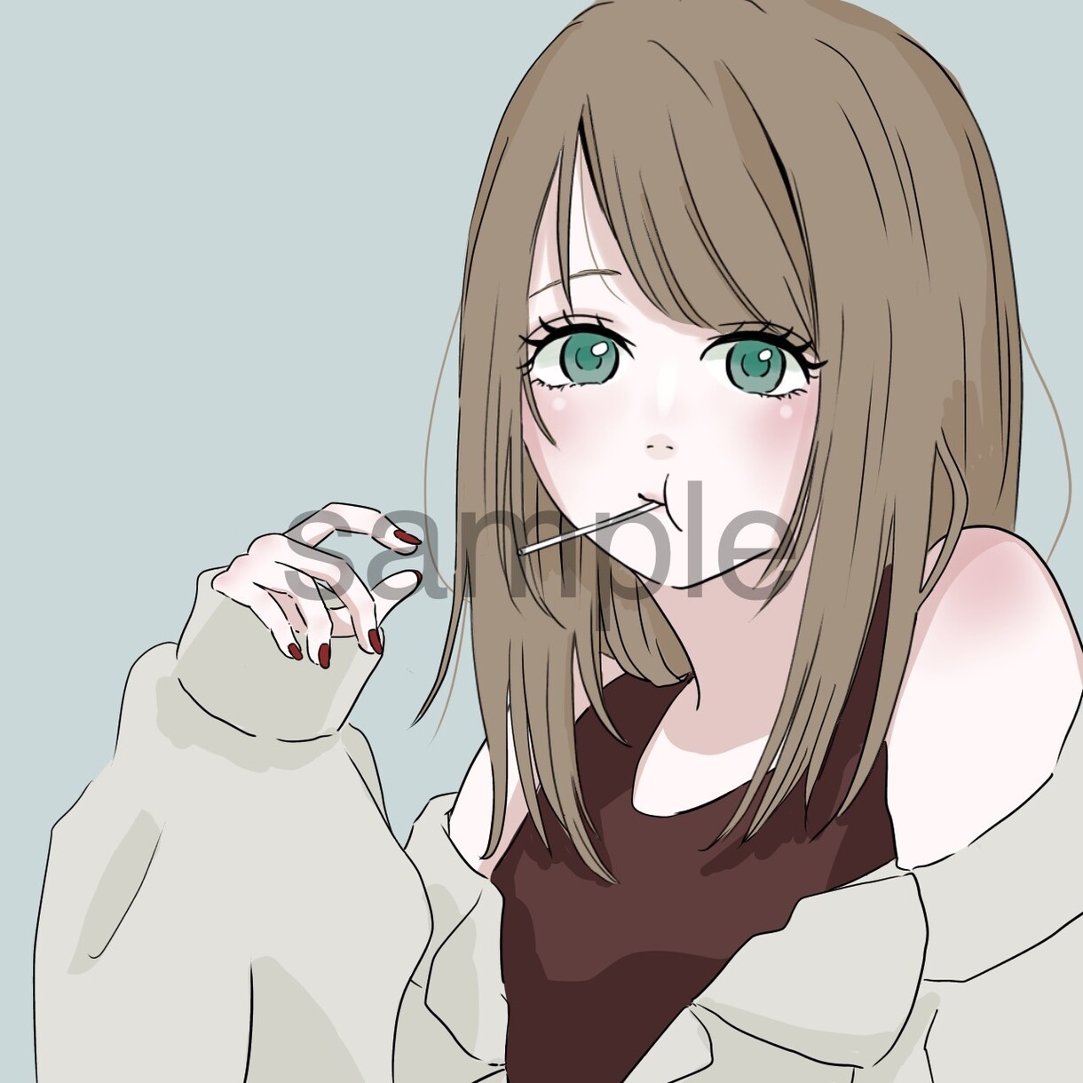 少女漫画風！バストアップのアイコンイラスト描きます 修正無制限！アイコンや動画サムネイル、ウェブやブログなどに！ イメージ2