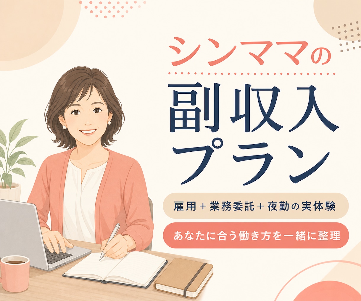シンママの掛け持ち・副収入プランを一緒に作ります 雇用＋業務委託＋夜勤を続ける当事者が、現実的な働き方を整理 イメージ1
