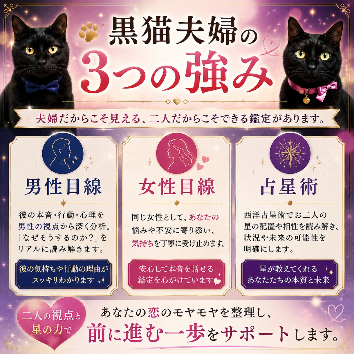 彼に連絡していい？恋愛の答え合わせます 【占星術×男女の視点で恋のモヤモヤ整理】 イメージ3