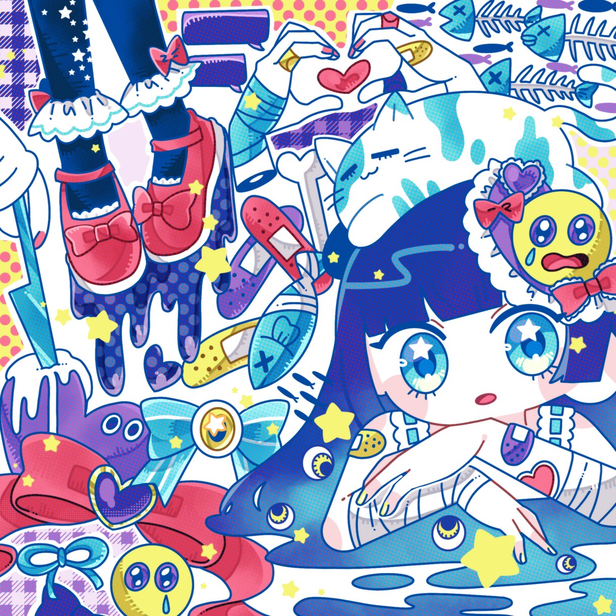 ポップでキラキラしたイラストを制作します イメージをいただいてイラストお描きします イメージ1