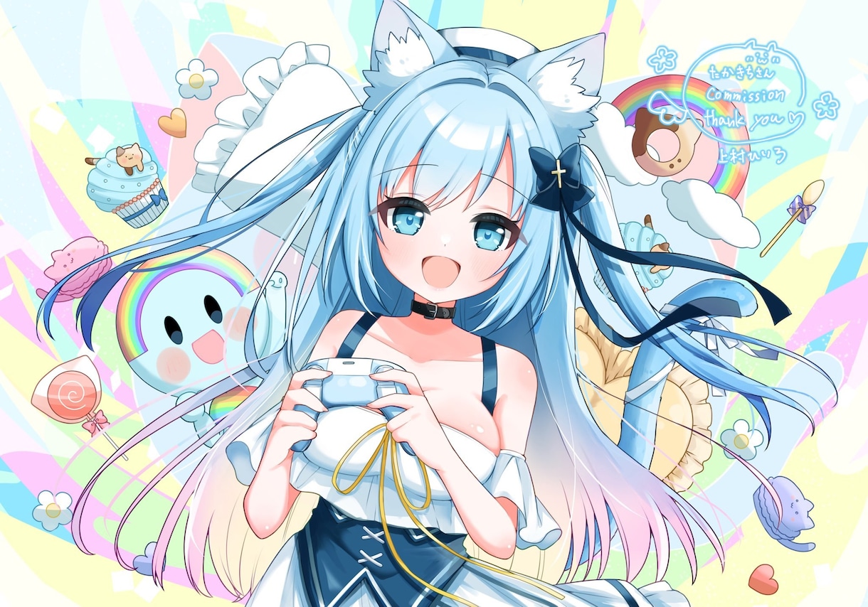 納期要相談！サムネやグッズのイラスト描きます Vtuberさん等の配信者さんによくご利用いただいてます！ イメージ1