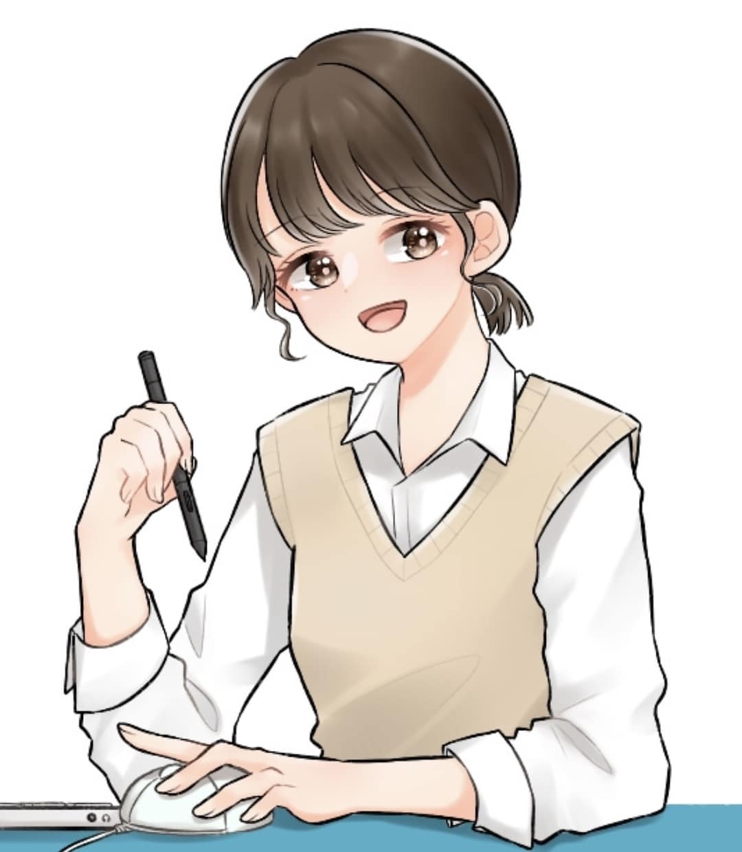 優しい印象のイラスト作成します サムネイル画像やSNSアイコンをぜひ描かせてください！ イメージ1