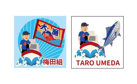 四角いステッカーを作ります サイズも選べて似顔絵を配布するのも良いですね！ イメージ2