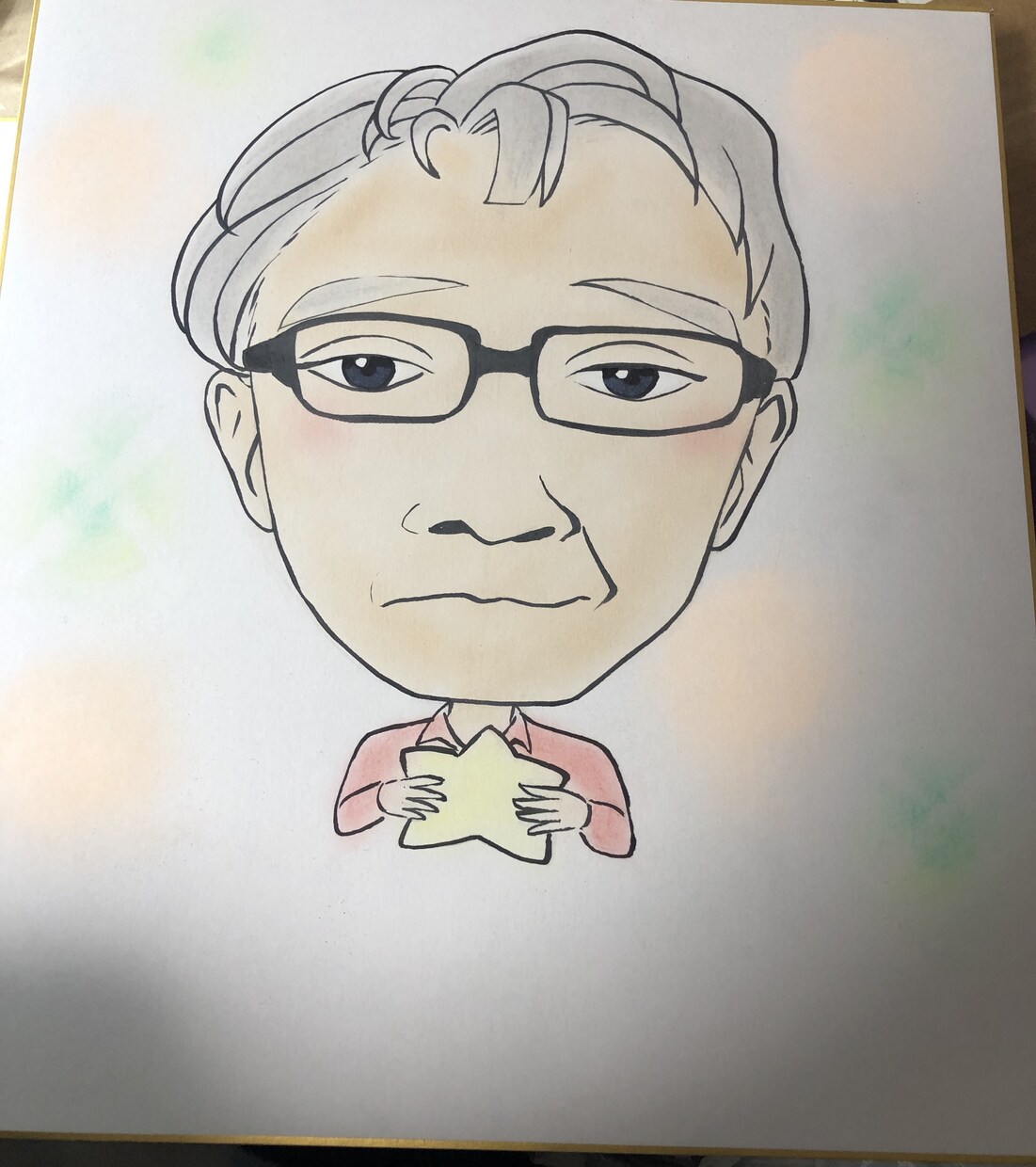 色紙に似顔絵を描きます 還暦祝いやお誕生日プレゼント、結婚式等の似顔絵をお描きします イメージ2