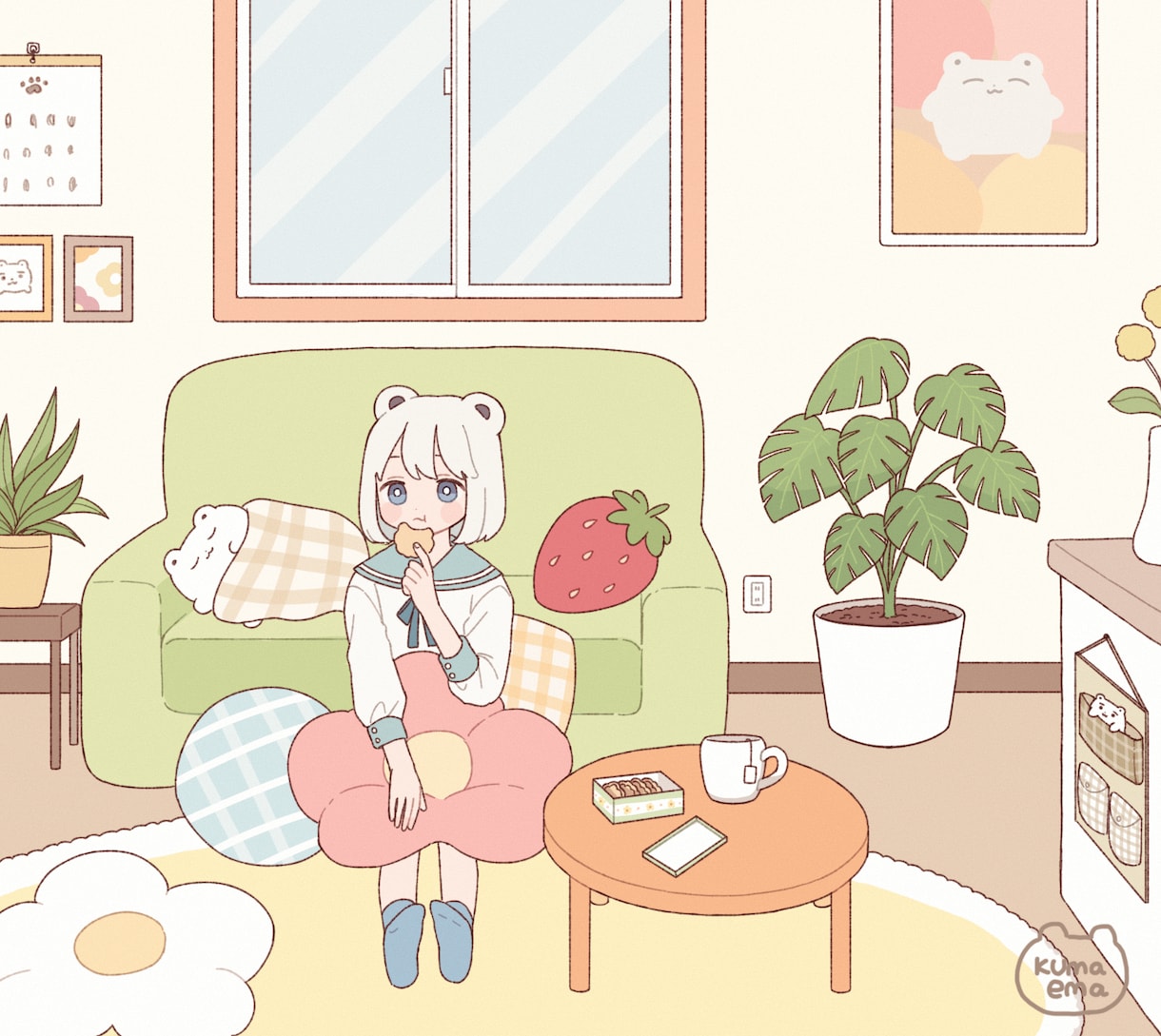 ゆるふわポップなイラストお描きします アイコン、立ち絵、一枚絵、動画・配信用等 イメージ7