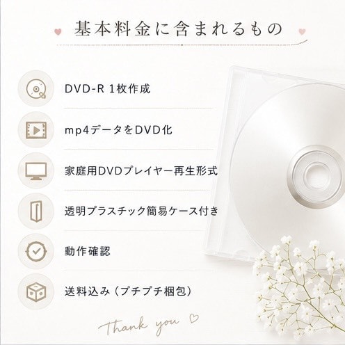 最短即日発送◎動画データをDVD化し発送します 追跡番号付きの発送・女性スタッフで安心✨BD対応始めました！ イメージ2