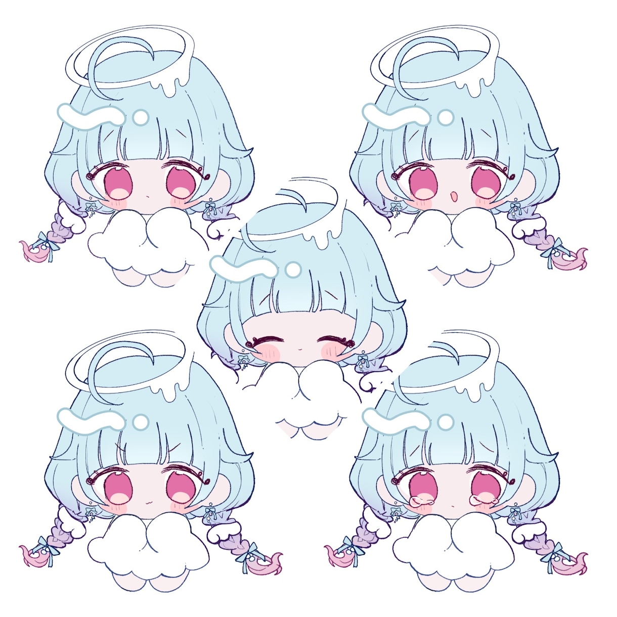 きゅるる天使量産イラストを制作いたします 差分含む可愛いイラストを8点納品いたします！ イメージ6