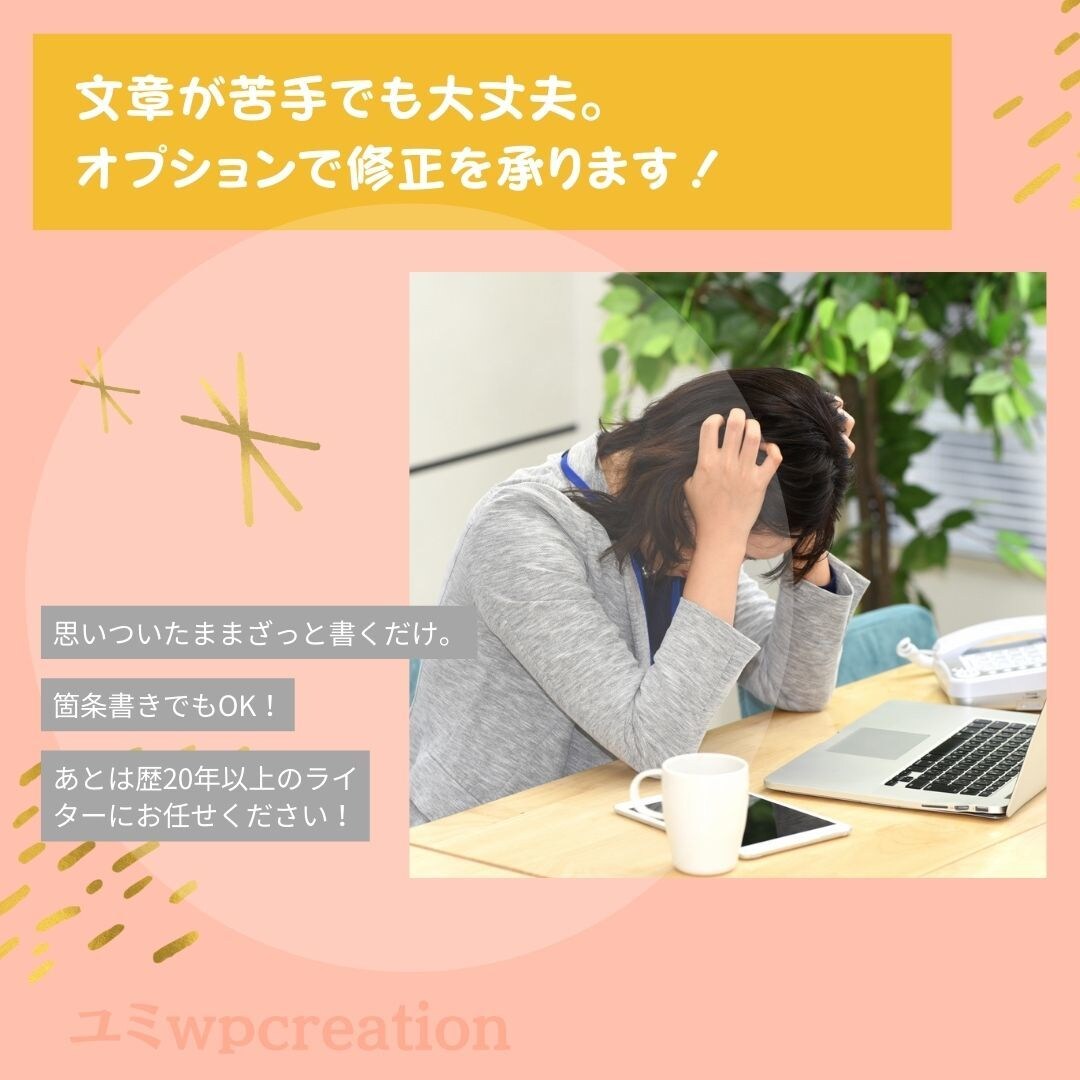 SEO対策つき！安価で必要十分なHPを作成します マニュアル通りに進めて簡単作成！ライターによる文章修正も！ イメージ5