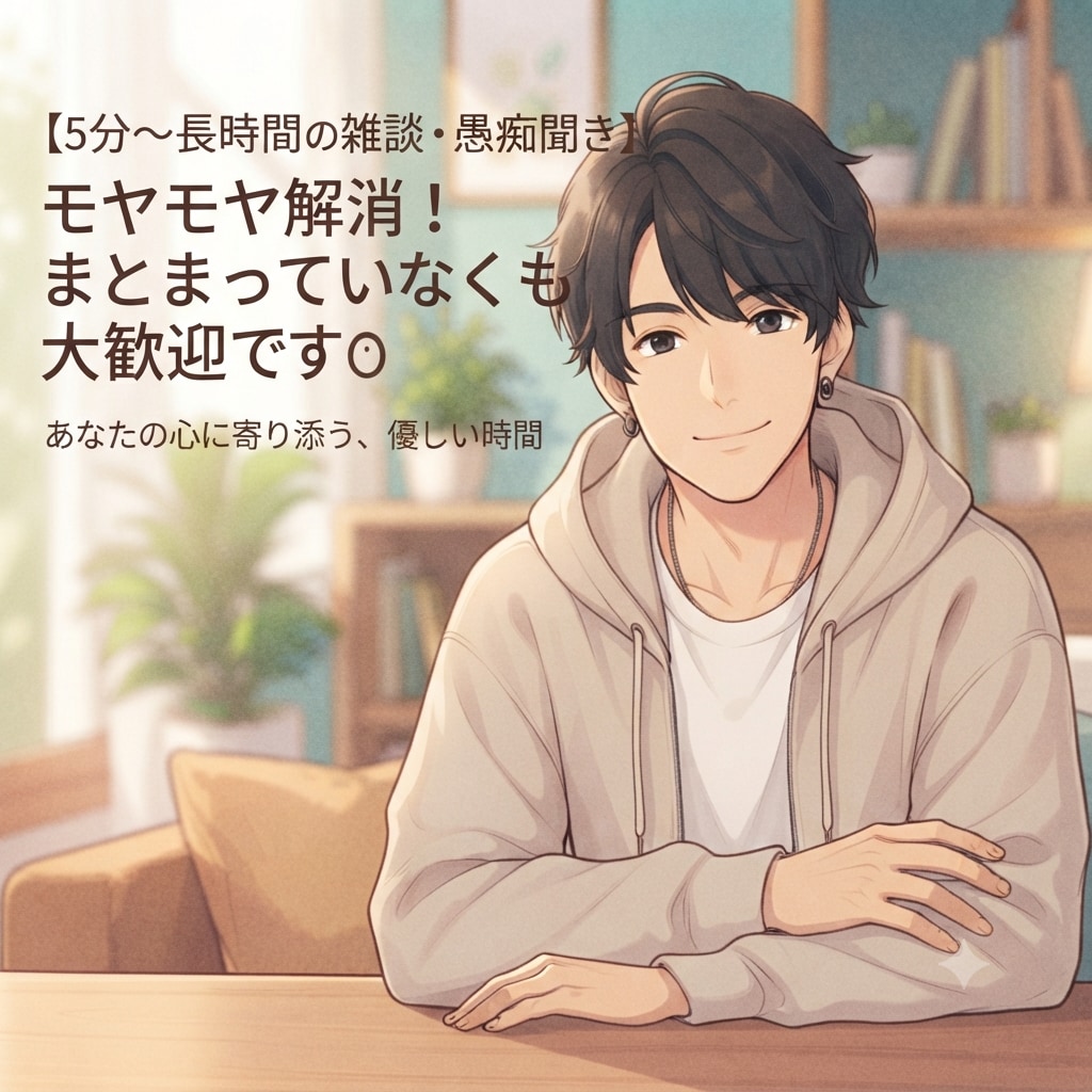 ちょっと話きいて、５分でもお話し聞きます あー疲れた、なんとなく誰でもいいから、雑談聞いて〜 イメージ1
