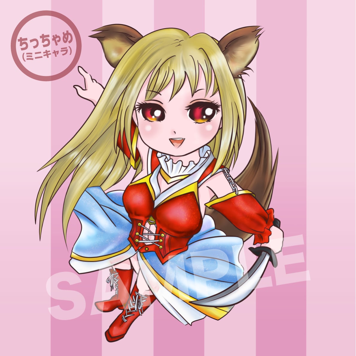 ちっちゃめ（ミニキャラ）描きます キャラクター、挿絵、アイコン、表紙、アイコンなどにいかが？ イメージ3