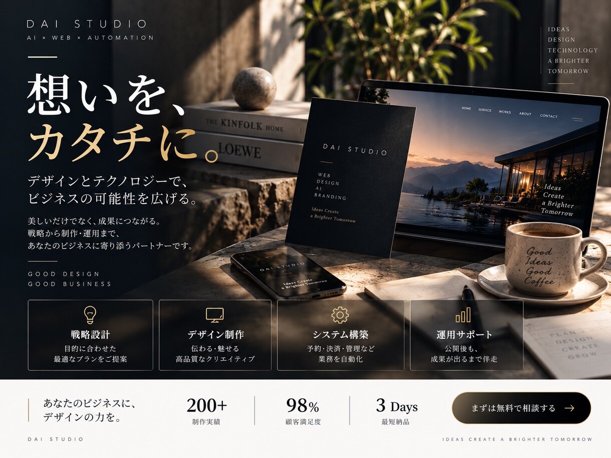 企業・店舗のホームページを制作します 制作例を公開｜構成・文章・スマホ対応まで一括 イメージ9