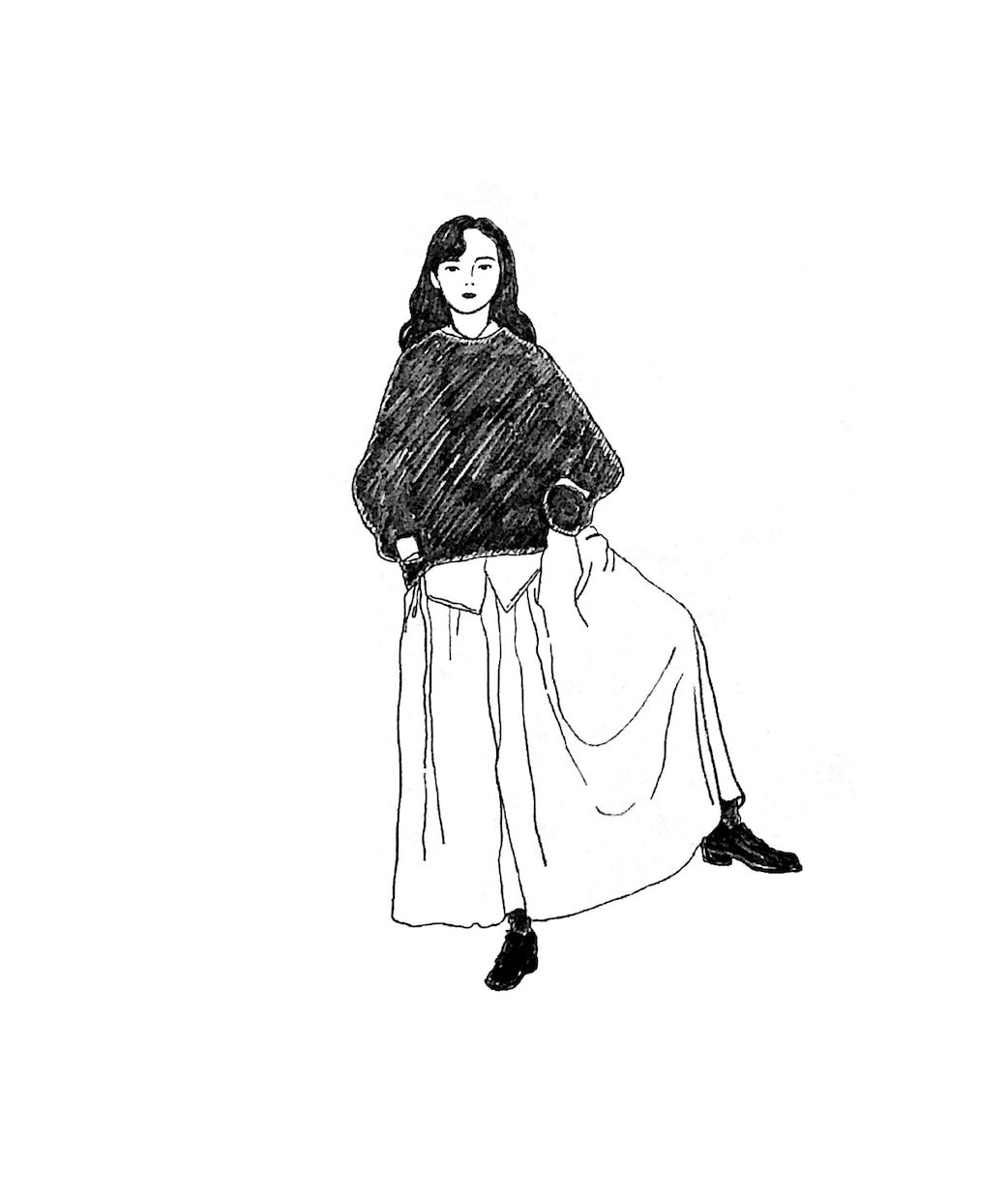 オシャレなモノクロイラスト描きます SNSのアイコン、雑誌等の挿絵に！ イメージ3