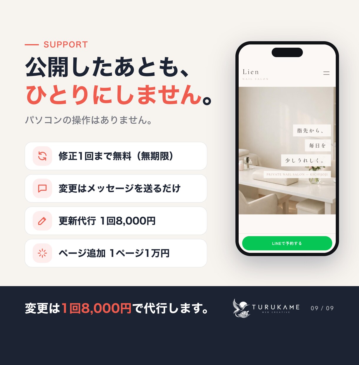 スマホ対応のホームページを2万円から作ります 文章作成込み・月々0円・最短1日で公開 イメージ9