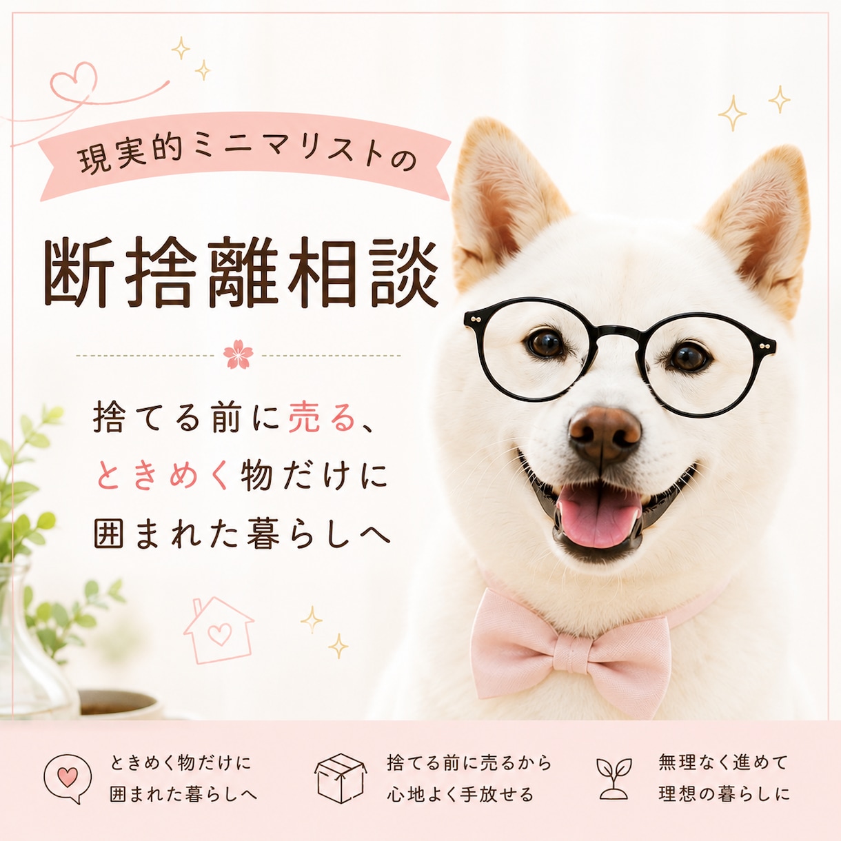 現実的ミニマリスト の断捨離相談いたします ときめく物だけに囲まれた暮らしは現実になります イメージ1