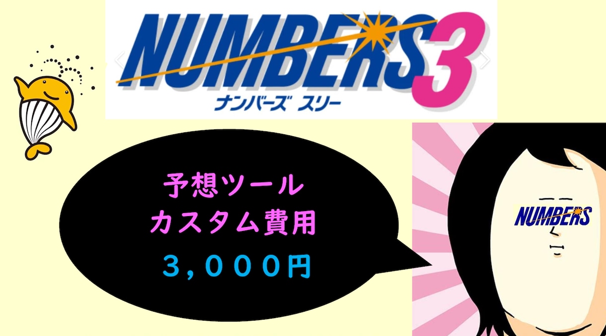 ナンバーズ3予想ツールのカスタム構成行います 予想ツールのカスタムを行い、当選をググっと近づけます。 イメージ1